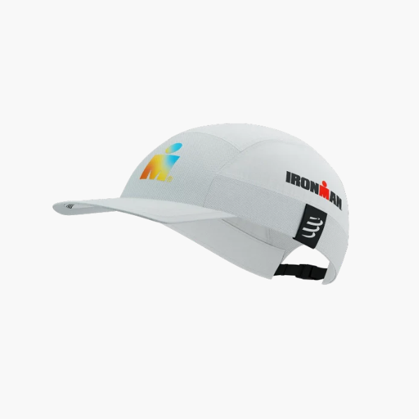 Mũ Compressport 5 Panel Light Cap IRONMAN - White Sunrise