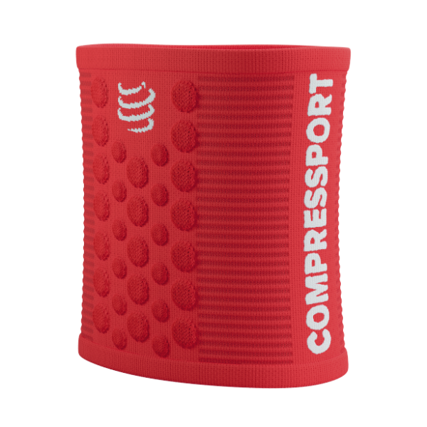 Băng bảo vệ cổ tay Compressport Unisex's Sweatbands 3D.Dots - Đỏ (Fluo Red)