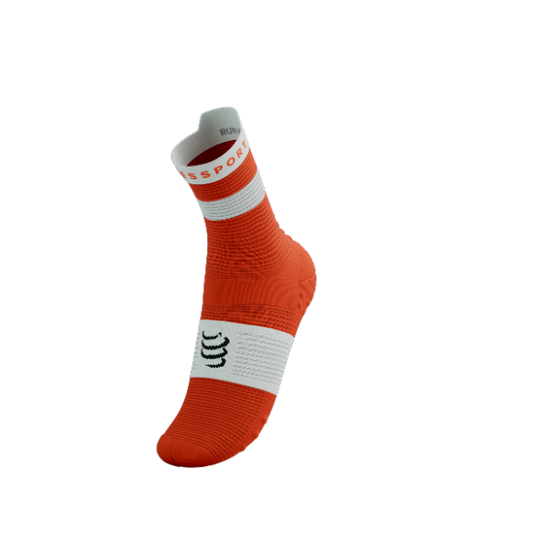 Tất Chạy Bộ Compressport Pro Racing Socks v4.0 Run High - Tigerlily/White
