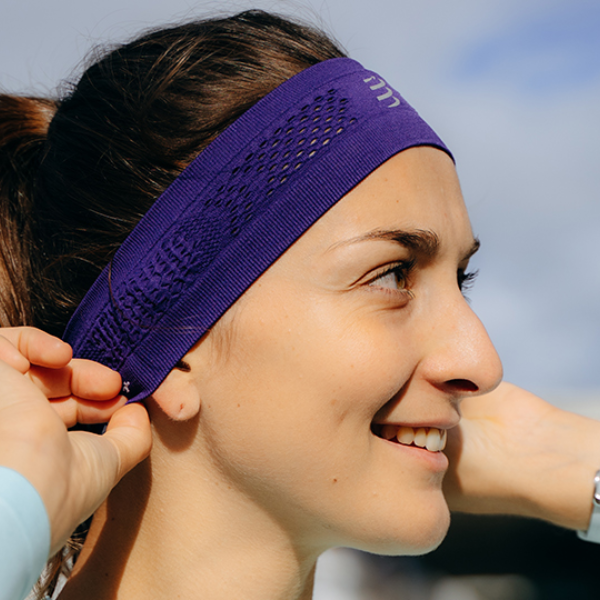 Băng đô thể thao Compressport Thin Headband On/Off - Tím (Purple)