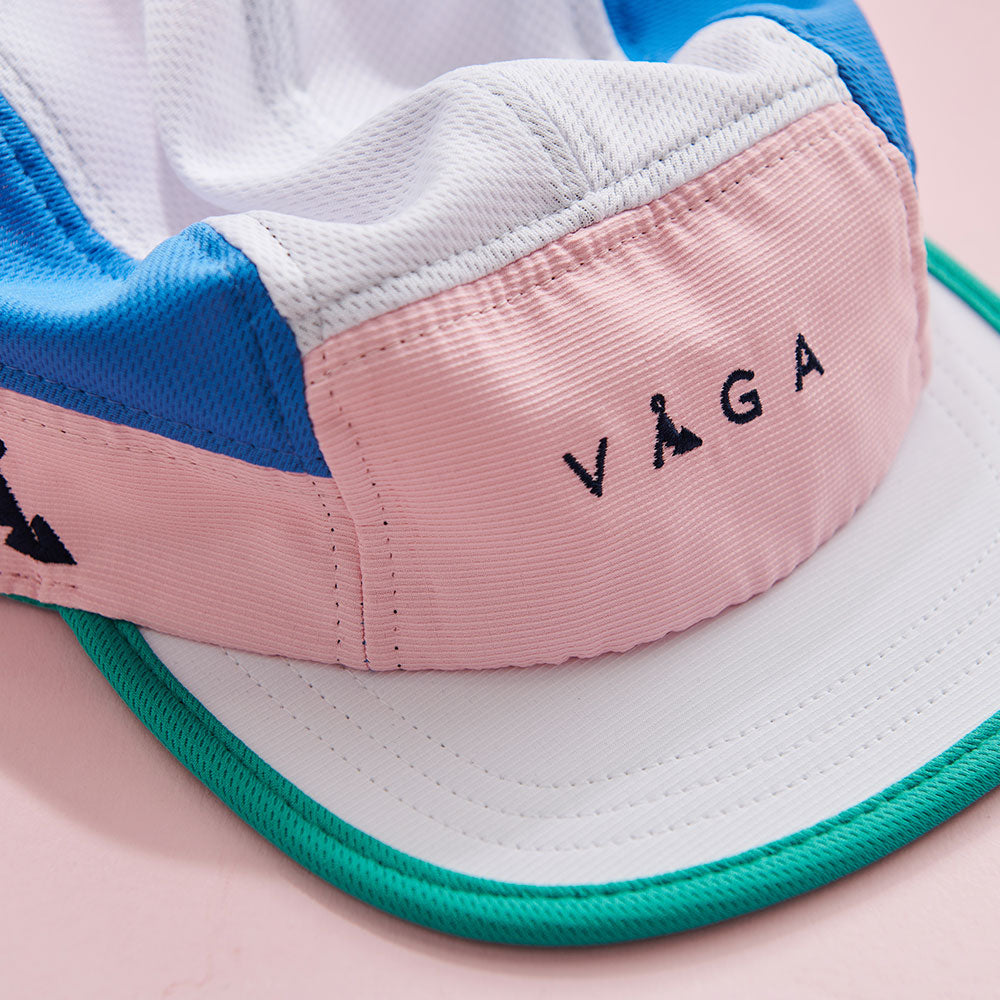 Nón VAGA - Club Cap - Ocean Green/White/Pale Pink/Postal Blue