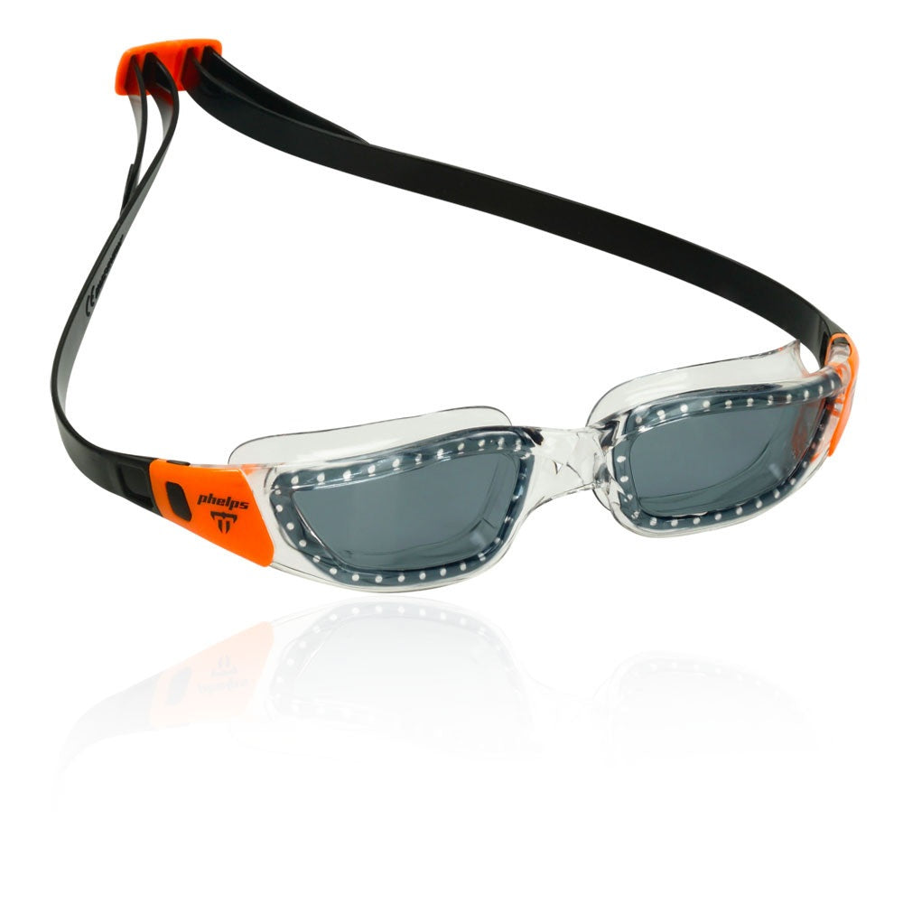 Kính bơi Aqua Sphere Tiburon - Clear/Orange Buckles: Smoke Lens
