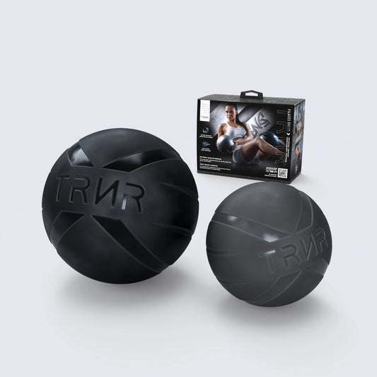 Bóng tập Yoga TRNR Pilates Ball - Đen/Xám (Black & Silver)