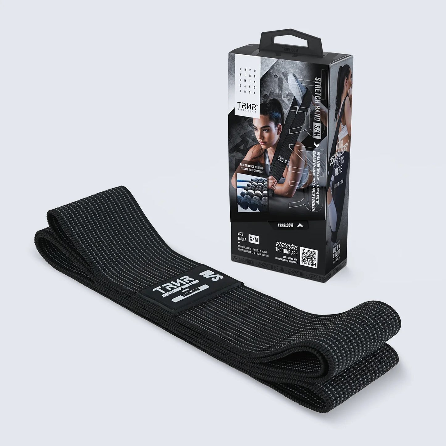 Dây kháng lực TRNR Stretch Band - Xám/Đen (Dark Grey)