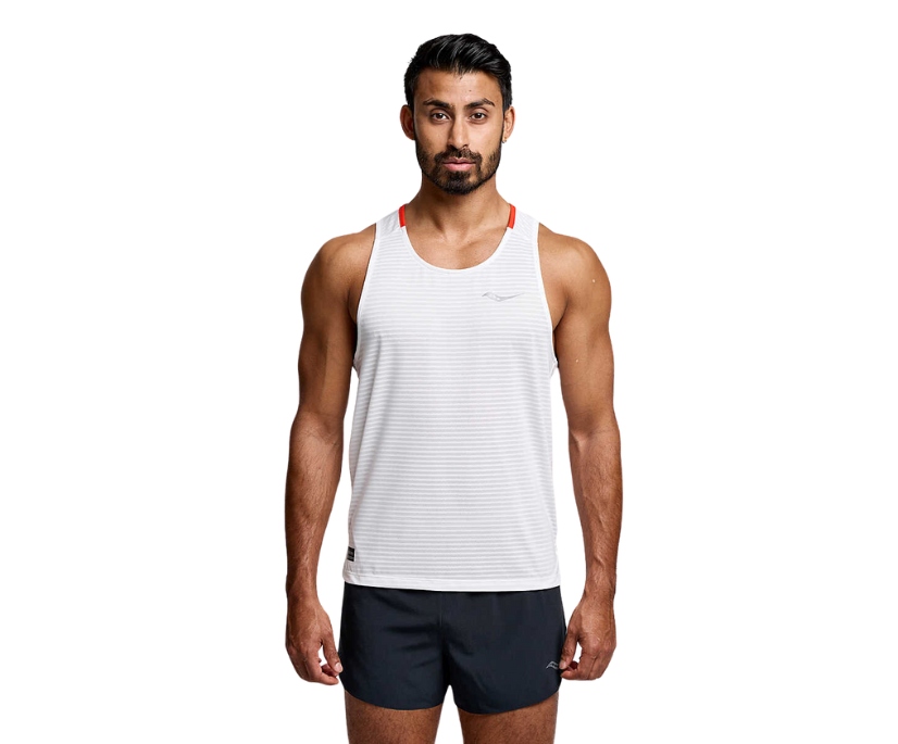 Áo chạy bộ Nam Saucony Kinvara Tank - Trắng (White)