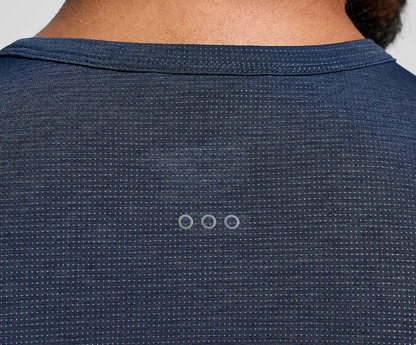 Áo chạy bộ Nam Saucony Stopwatch Graphic Canary - Xanh (Navy Heather)