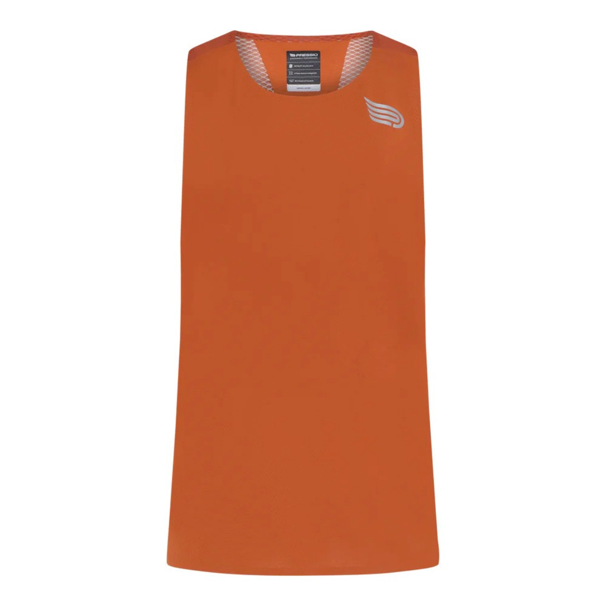 Áo chạy bộ Nam Pressio Elite Singlet - Nâu đất (CLD/SLV)