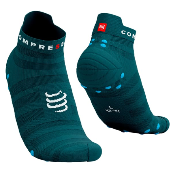 Compressport Pro Racing Socks v4.0 Ultralight Run Low - Shaded Spruce/Hawaiian Ocean