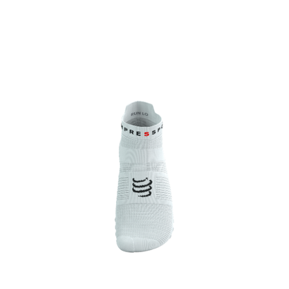 Tất Chạy Bộ Compressport Pro Racing Socks v4.0 Run Low - Trắng (White/Black)