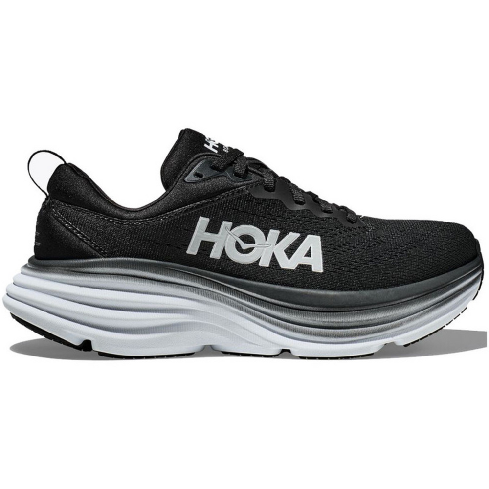 Giày chạy bộ Nam HOKA Bondi 8 Wide - Đen/Trắng (Black/White)