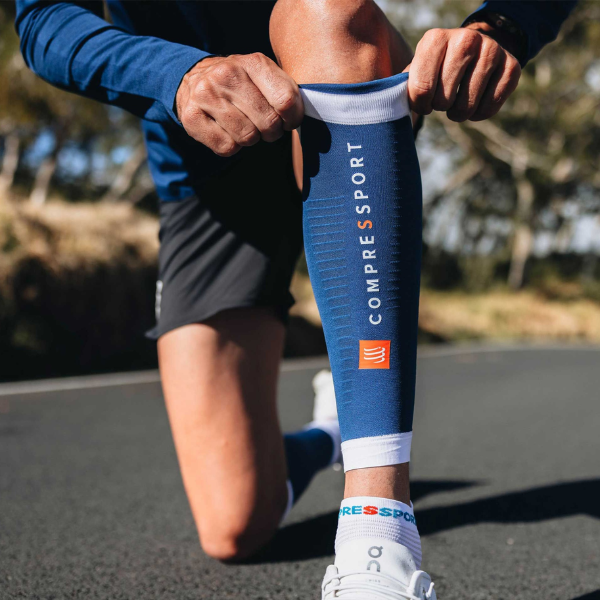 Compressport Calf Sleeves R2 3.0 - Estate Blue/White