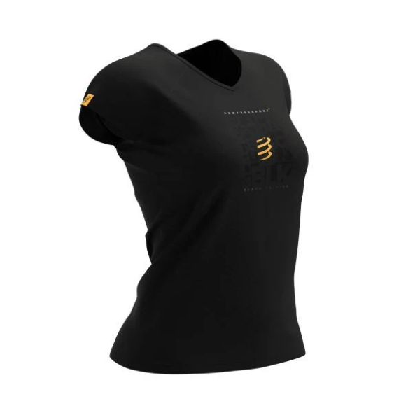 Compressport Women's Performance SS Tshirt - Black Edition 2022