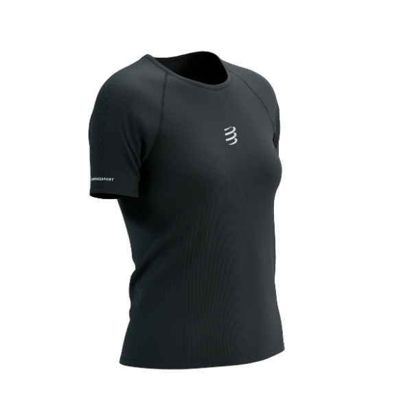 Áo Chạy Trail Nữ Compressport Trail Racing SS Tshirt - Đen (Black)