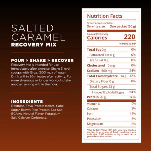 [Mới] Bột Phục Hồi Năng Lượng Tailwind Recovery Mix 60g +20g Protein - Vị Salted Caramel