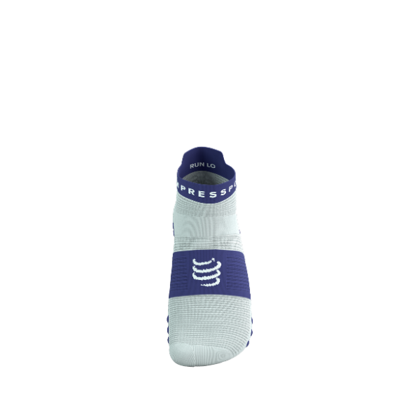 Tất Chạy Bộ Compressport Pro Racing Socks v4.0 Run Low - Star White/Orient Blue