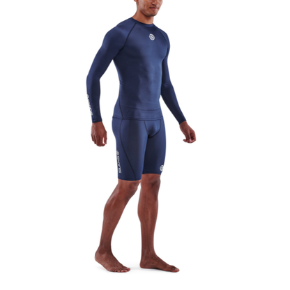 Áo Bó Cơ Tay Dài Nam SKINS Compression Tops 1-Series - Xanh (Navy Blue)