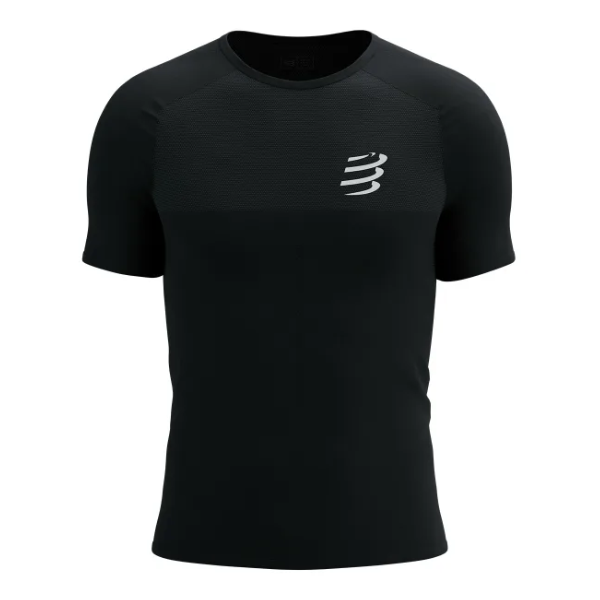 Áo chạy bộ Nam Compressport Performance SS Tshirt - Đen/Trắng (Black/White)