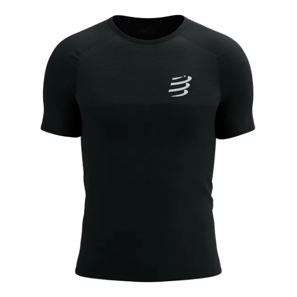 Áo chạy bộ Nam Compressport Performance SS Tshirt - Đen (Black/White)