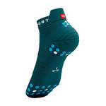 Compressport Pro Racing Socks v4.0 Run Low - Shaded Spruce/Hawaiian Ocean