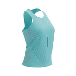 Compressport Women's Performance Singlet - Aqua/Hot Pink