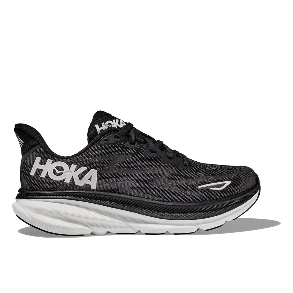 Giày chạy bộ Nam HOKA Clifton 9 Wide - Đen/Trắng (Black/White)