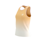 Áo chạy bộ Nữ Compressport Performance Singlet - Trắng/Cam (Buff Orange)