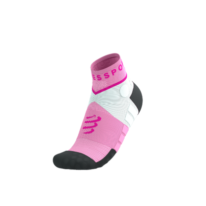 Tất chạy Trail Compressport Ultra Trail Low Socks - Hồng (Begonia/Neon Pink)