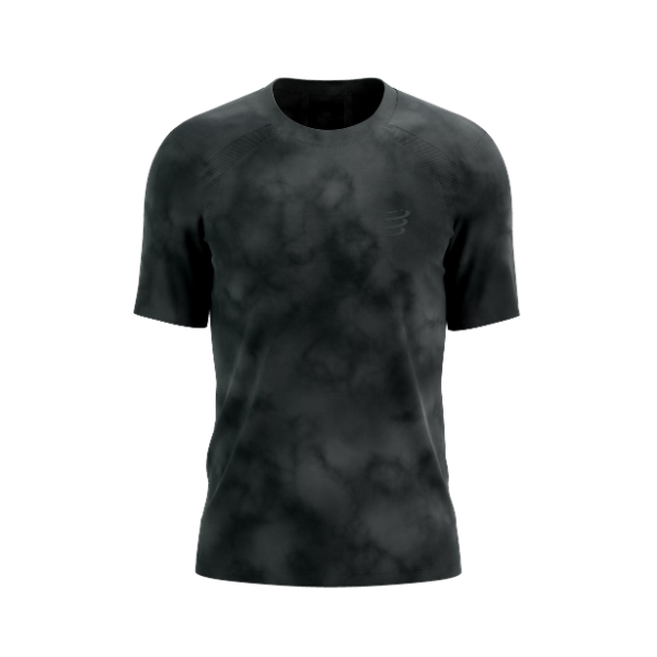 Áo Chạy Bộ Nam Compressport Performance SS Tshirt (phiên bản Eat My Dust) - Black Tie Dye