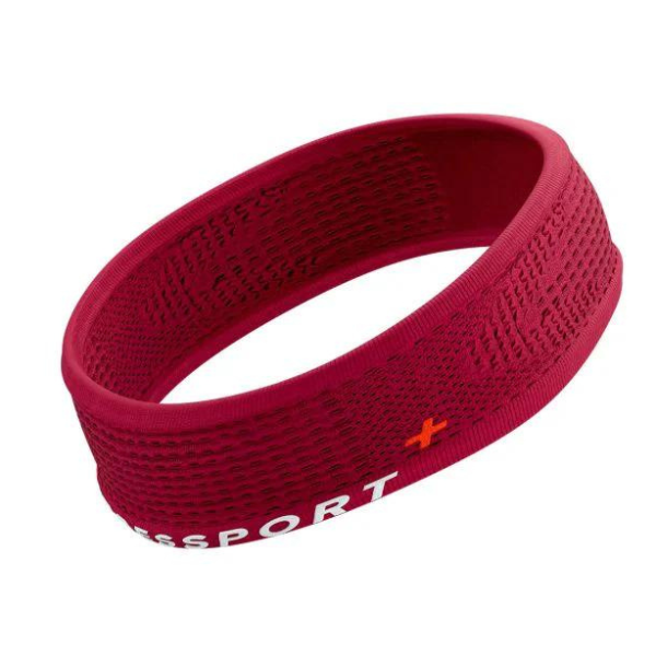 Compressport Unisex's Thin Headband On/Off Uniq Size - Persian Red