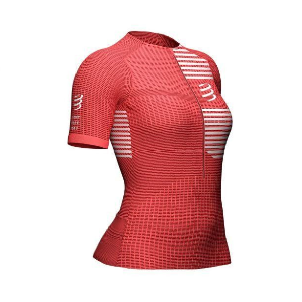 Áo ba môn Nữ Compressport Tri Postural SS Top - Hồng (Coral)