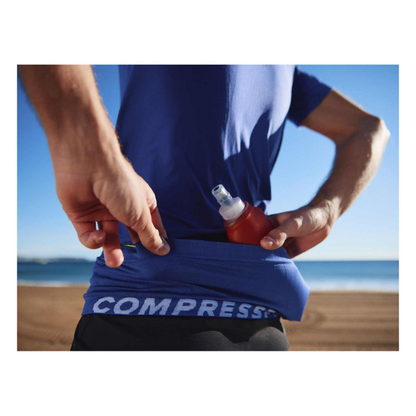 Đai chạy bộ Compressport Unisex's Free Belt - Sodalite/Lime