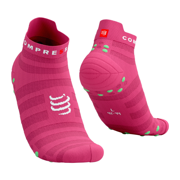 Tất chạy bộ Compressport Pro Racing Socks v4.0 Ultralight - Hot Pink/Summer Green