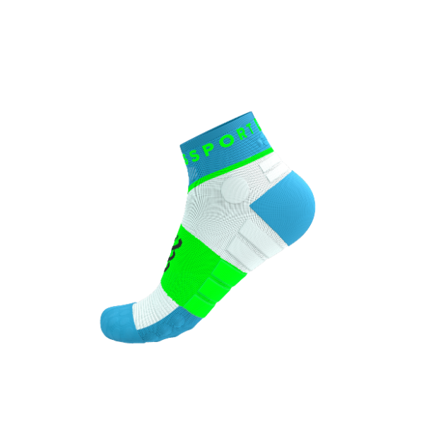 Tất chạy Trail Compressport Ultra Trail Low Socks - Xanh (Norse Blue/White)