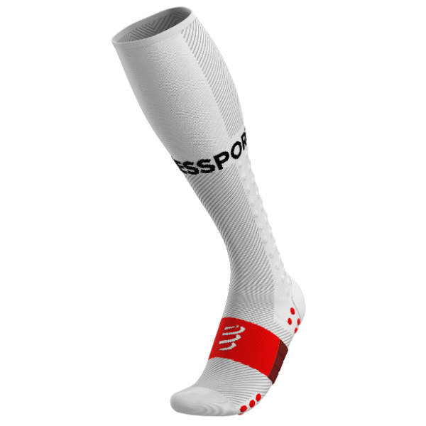 Tất chạy bộ Compressport Full Socks Run - Trắng (White)