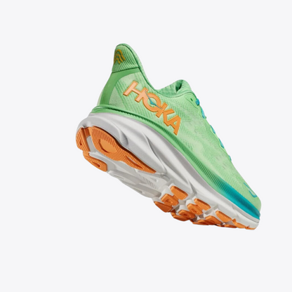 Giày chạy bộ Nam HOKA Clifton 9 - Xanh lá (Zest/Lime Glow)