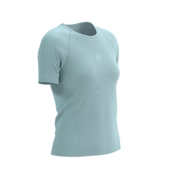 Áo Chạy Trail Nữ Compressport Trail Racing SS Tshirt - Xanh Ether