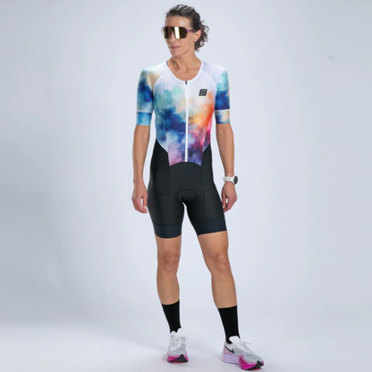 Đồ Ba môn Nữ Zoot Women's Elite Tri Aero Fz Racesuit - Chromoflow