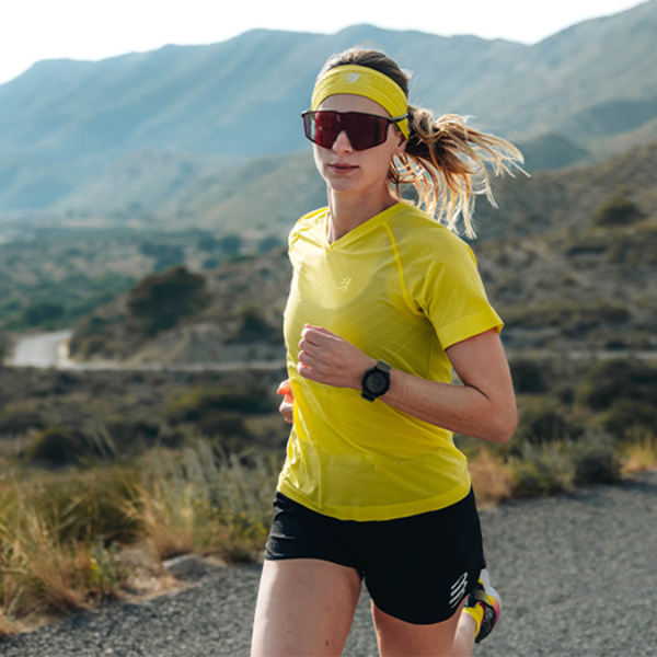 Áo chạy bộ Nữ Compressport Performance SS Shirt - Vàng (Green Sheen)