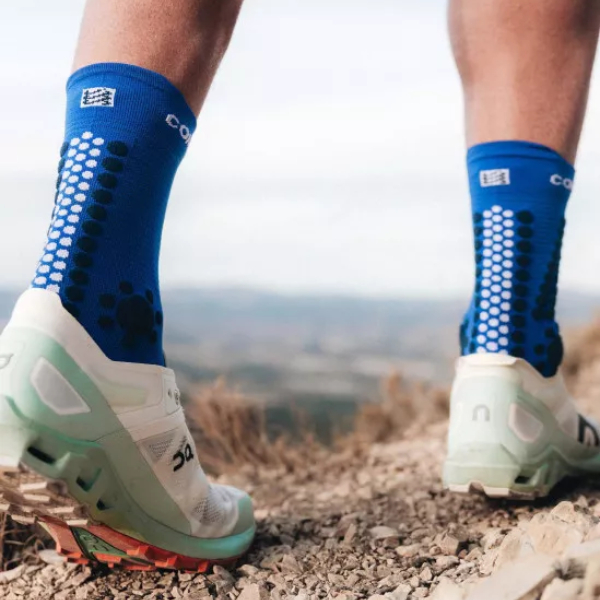Tất chạy Trail Compressport Unisex's Pro Racing Socks v4.0 Trail - Xanh (Dazz Blue/Blues)