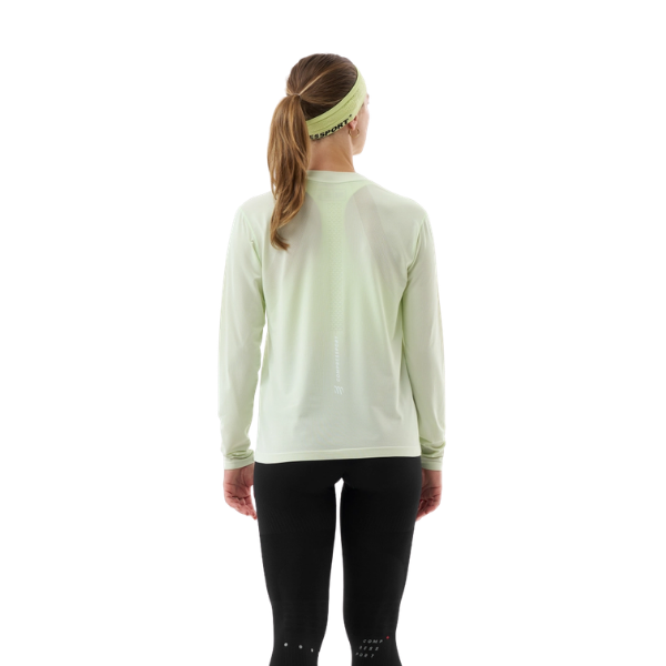 Áo chạy bộ Nữ Compressport Performance Long Sleeve Tshirt W - Xanh Aqua