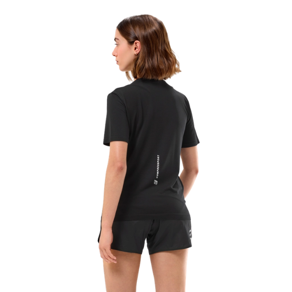 Áo Chạy Bộ Nữ Compressport Performance SS Tshirt - Đen (Black)