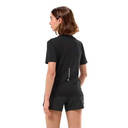 Áo Chạy Bộ Nữ Compressport Performance SS Tshirt - Đen (Black)