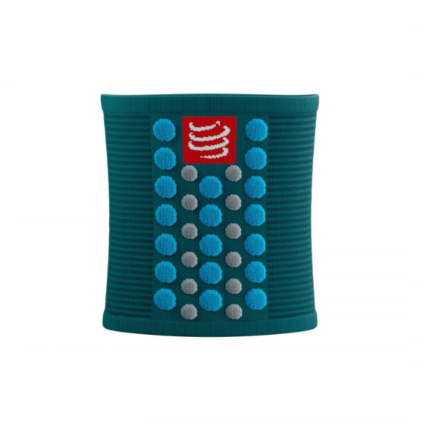 Compressport Unisex's Sweatbands 3D.Dots - Shaded Spruce/Hawaiian Ocean