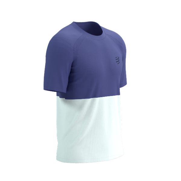 Áo chạy Bộ Nam Compressport Performance SS Tshirt - Xanh Orient Blue