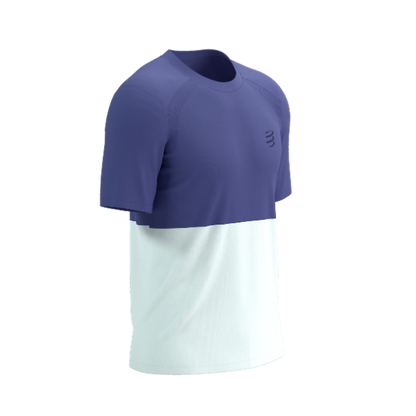 Áo chạy Bộ Nam Compressport Performance SS Tshirt - Xanh Orient Blue
