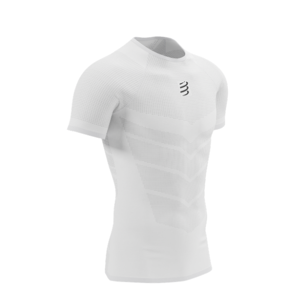 Áo Chạy Bộ Nam Compressport On/Off SS TShirt - Trắng (White)