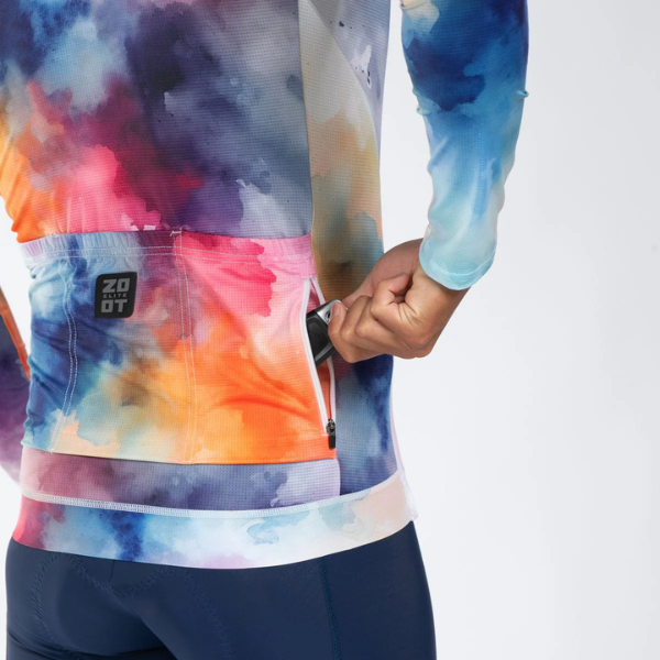 Áo đạp xe Nam Zoot Men's Elite Cycle LS Aero Jersey - Chromoflow