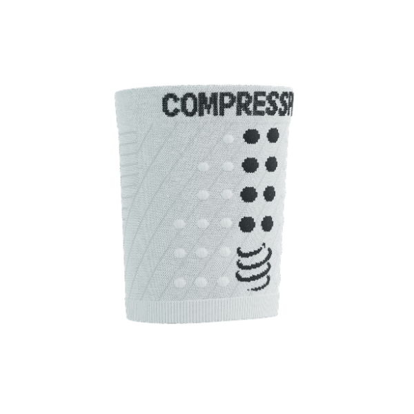Băng bảo vệ cổ tay Compressport Unisex's Sweatbands 3D.Dots - Trắng (White)