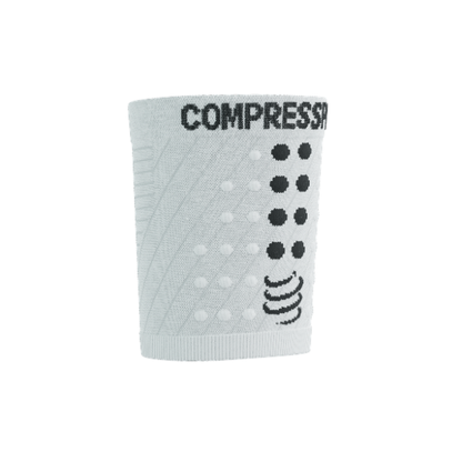 Băng bảo vệ cổ tay Compressport Unisex's Sweatbands 3D.Dots - Trắng (White)