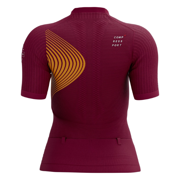 Áo chạy Trail Nữ Compressport Trail Postural SS Top - Đỏ (Persian Red/Blazing Orange)